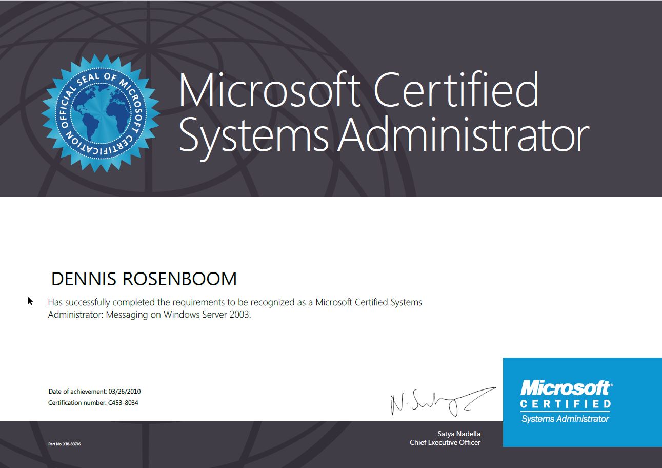 Microsoft Certified System Administrator